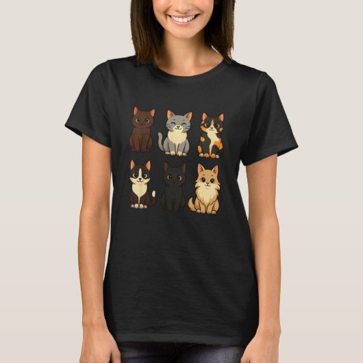 猫+子猫+かわいい+猫好き Tシャツ (正面)