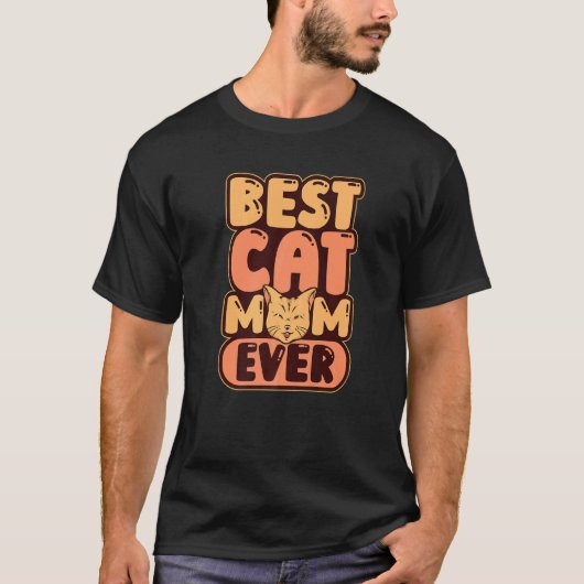 猫+子猫+母 Tシャツ (正面)