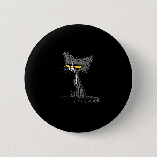 猫 子猫 私は目をむいて大きな声を出したのですか? 冗談 缶バッジ (正面)