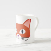 猫, 子猫, 顔 ボーンチャイナマグカップ (正面右)