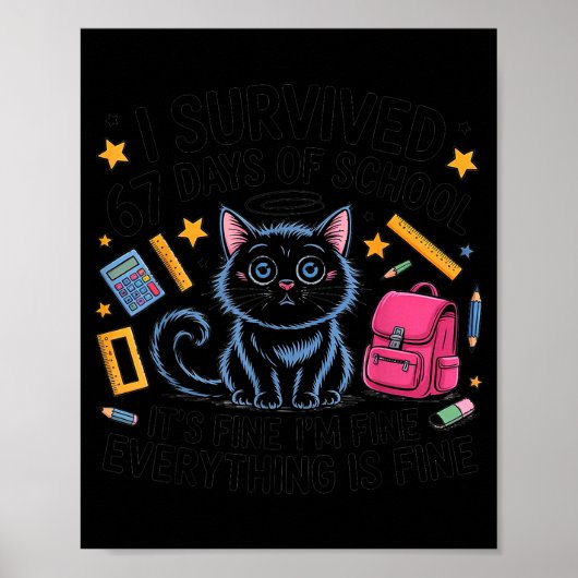 猫 学校の先生と生徒と67日を生き延びた ポスター (正面)