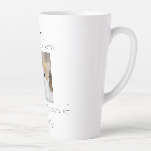 猫、家族の一部、かわいい猫シンプルママのプレゼント カフェラテマグ