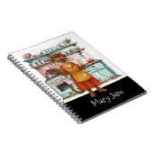 猫  専業主婦は台所で料理をしている ノートブック (右側)