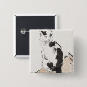 猫（徐北中） 缶バッジ (正面&裏面)