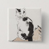 猫（徐北中） 缶バッジ (正面)