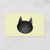 猫。 愛らしく黒いキティ 名刺 (裏面)