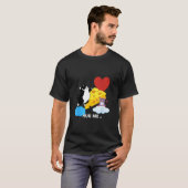 猫, 愛, おもしろい, ネズミ, チェス Tシャツ (正面フル)