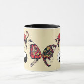 猫,日本のドラゴンレッドデビルタトゥー,陰陽 マグカップ (中央)