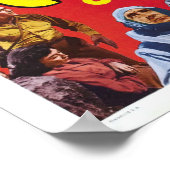 猫 – 月のポスターの女性 ポスター (角)