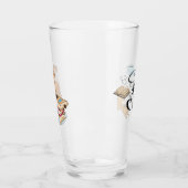 猫、本、コーヒーかわいい タンブラーグラス (左)