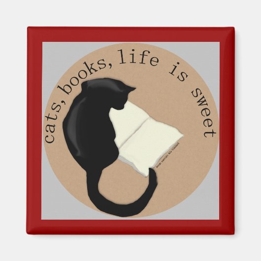 猫、本、命は甘いv2 マグネット (正面)