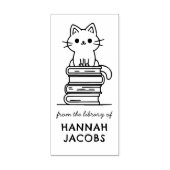猫 & 本 現代キュート あなたの本の図書館から ラバースタンプ (インプリント)