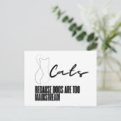 猫：犬が主流だから ポストカード (スタンド正面)