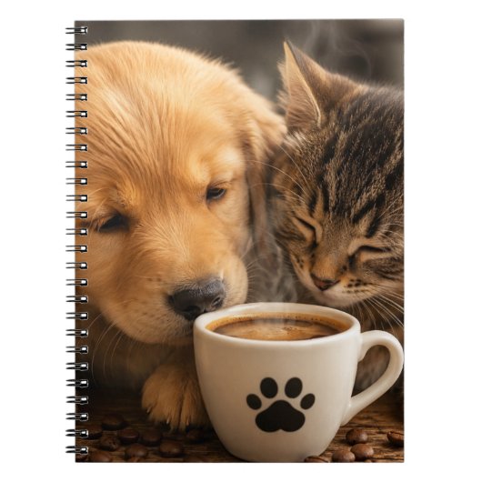 猫 犬 コーヒー ノートブック (正面)