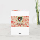 猫 犬 バレンタイン ハート ピンク 赤 友達 ペット 動物 カード (裏面)