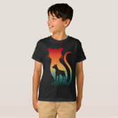猫+犬+動物愛好者ギフト Tシャツ (正面フル)