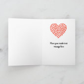 猫 犬 足跡 面白い バレンタインデー シーズンカード (内部)