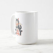 猫、猫好き コーヒーマグカップ (正面左)