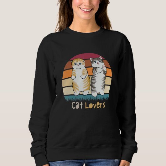 猫 猫 アートキャット 服 スウェットシャツ (正面)