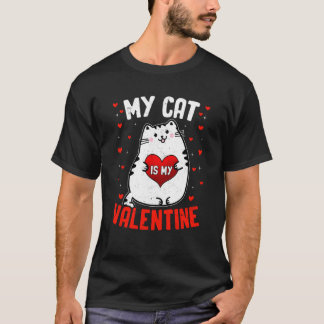 猫 猫 バレンタインデー 私の猫は私のヴァレンタイン Tシャツ