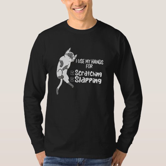 猫+猫+引っかき Tシャツ (正面)