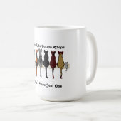 猫、猫、猫および子ネコのマグ コーヒーマグカップ (正面右)