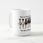 猫、猫、猫および子ネコのマグ コーヒーマグカップ (正面左)