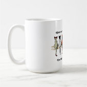 猫、猫、猫および子ネコのマグ コーヒーマグカップ (左)