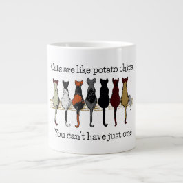 猫、猫、猫、そして子猫の巨大なコーヒーマグ ジャンボコーヒーマグカップ