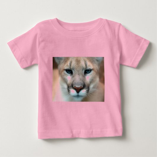 猫+猫+野生+ストライプ+プリント+DIY+記念日 ベビーTシャツ (正面)