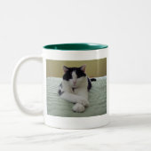 猫-生命はよいです ツートーンマグカップ (左)