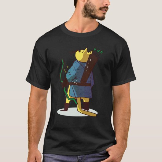 猫 矢 弓道 Tシャツ (正面)