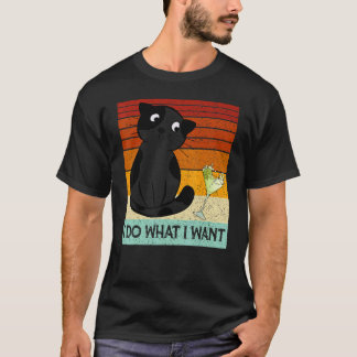 猫+私がやりたいことをやる+ビンテージ+猫+私がやりたいことをやる Tシャツ
