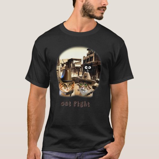 猫+私の好きなようにする Tシャツ (正面)