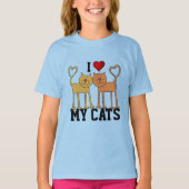猫: 私の猫が大好き Tシャツ (正面)