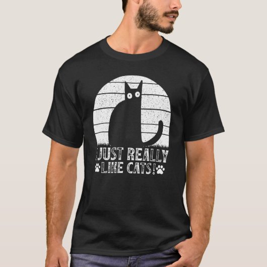 猫 私は本当に猫が好きです 私 猫 Tシャツ (正面)