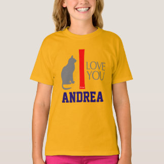 猫 + 私はVIMAGOによって"あなたの一流の"カスタム愛します Tシャツ