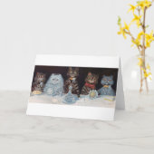 猫、結婚結婚、花嫁、ルイ・ワイン カード (黄色い花)