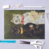 猫、結婚結婚、花嫁、ルイ・ワイン 薄葉紙 (クラフト)