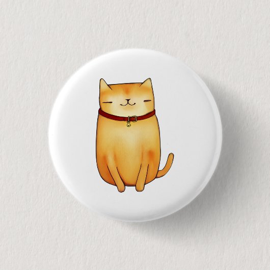猫 缶バッジ (正面)