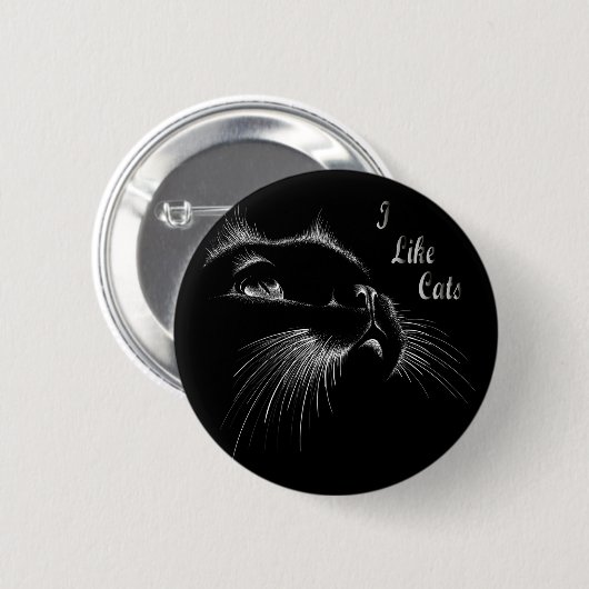 猫 缶バッジ (正面&裏面)