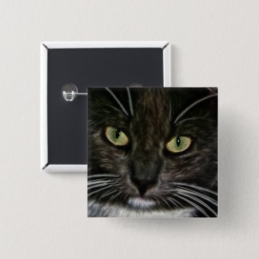 猫 缶バッジ (正面&裏面)