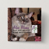 猫 缶バッジ (正面)