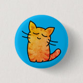 猫 缶バッジ (正面)