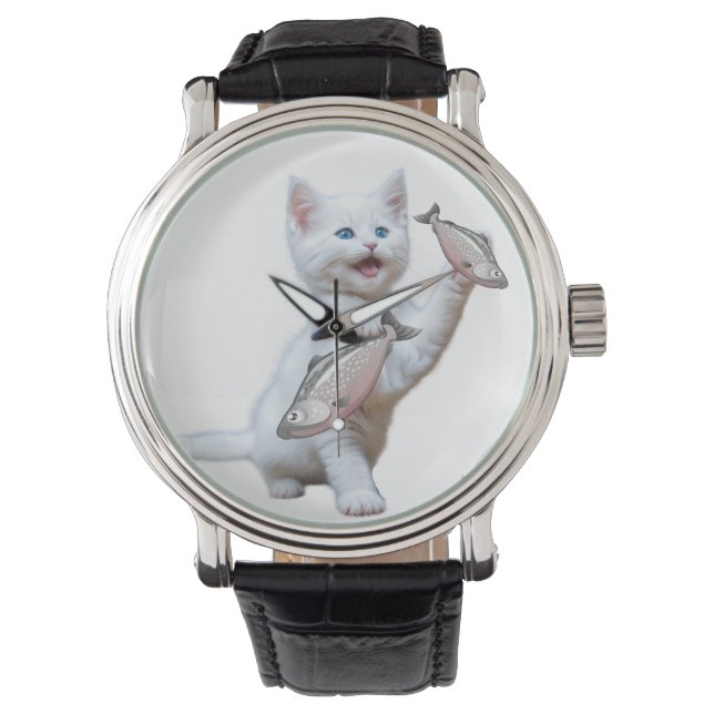 猫 腕時計 (正面)