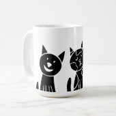 猫，自然,スケッチ コーヒーマグカップ (正面左)