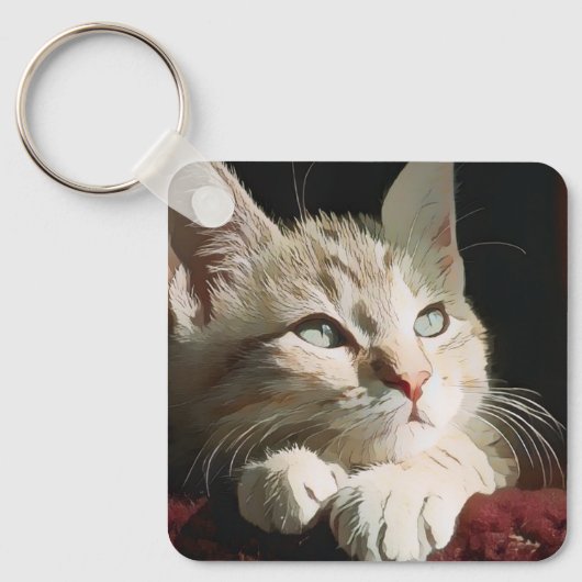 猫,自然,ペット キーホルダー (正面)