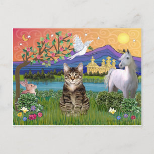 猫 – (虎猫) -ファンタジーランド ポストカード