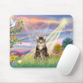 猫(虎猫) - Cloud Angel マウスパッド (マウス)