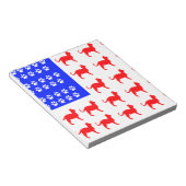 猫＋足跡の旗 ノートパッド (アングル)